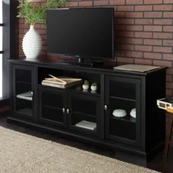 Kirkland's Home Matte Wood Highboy Tv Stand- Tv Stands & Media Consoles