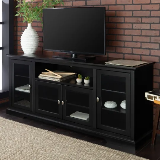 Kirkland's Home Matte Wood Highboy Tv Stand- Tv Stands & Media Consoles