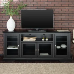 Kirkland's Home Matte Wood Highboy Tv Stand- Tv Stands & Media Consoles