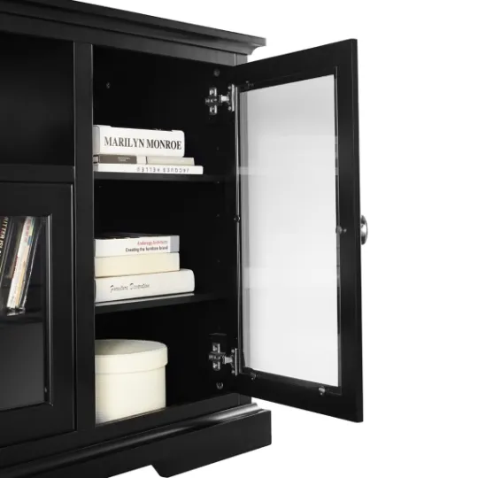 Kirkland's Home Matte Wood Highboy Tv Stand- Tv Stands & Media Consoles