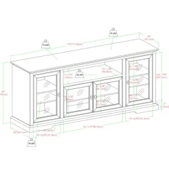 Kirkland's Home Matte Wood Highboy Tv Stand- Tv Stands & Media Consoles