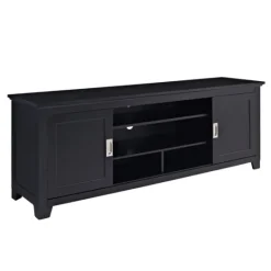 Kirkland's Home Matte Wood Sliding Doors Media Console- Tv Stands & Media Consoles