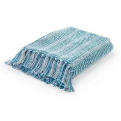 Kirkland's Home Maui Striped Fringe Throw- Blankets & Throws