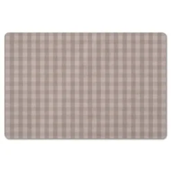Kirkland's Home Mauve And Gray Plaid Kitchen Mat- Kitchen & Floor Mats