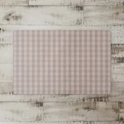 Kirkland's Home Mauve And Gray Plaid Kitchen Mat- Kitchen & Floor Mats