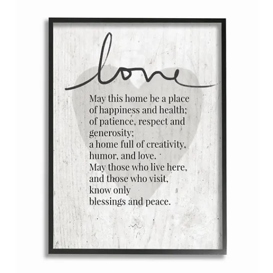 Kirkland's Home May This Home Framed Giclee Canvas Art Print- Wall Quotes & Signs
