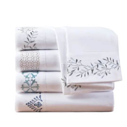 Kirkland's Home Medallion Hem Microfiber 4-Pc. Full Sheet Set- Bed Sheets