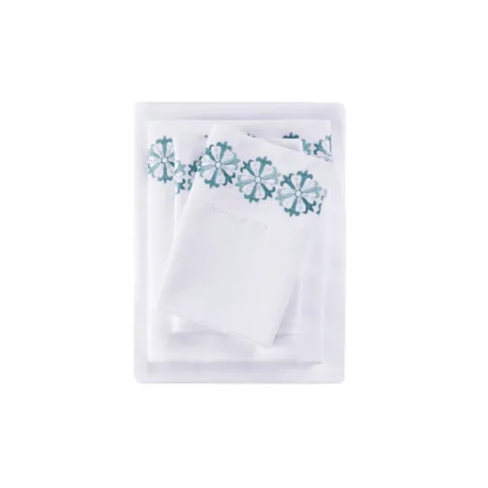 Kirkland's Home Medallion Hem Microfiber 4-Pc. King Sheet Set- Bed Sheets