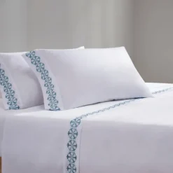 Kirkland's Home Medallion Hem Microfiber 4-Pc. King Sheet Set- Bed Sheets