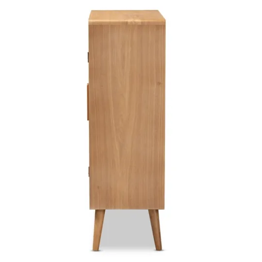 Kirkland's Home Medium Oak Rattan 2-Door Cabinet- Cabinets & Sideboards