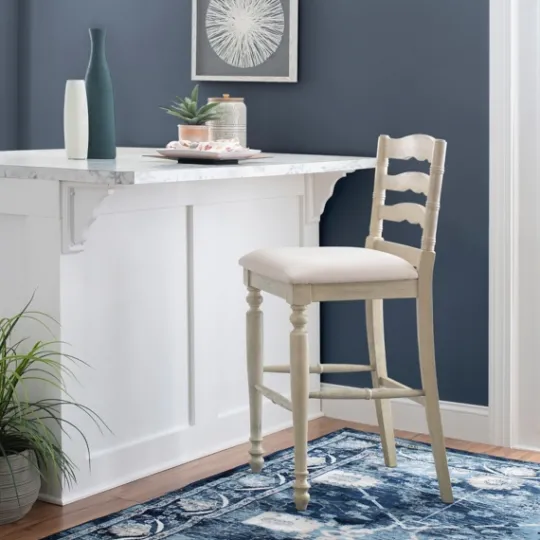 Kirkland's Home Melvin Distressed Wash Bar Stool- Bar Stools & Counter Height Stools