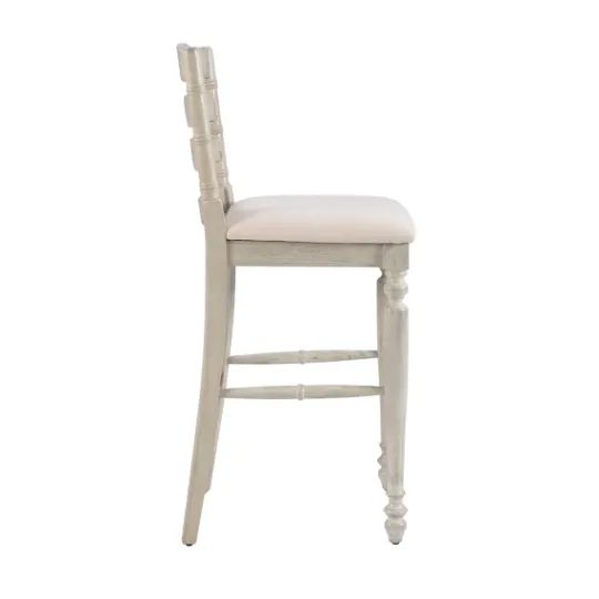 Kirkland's Home Melvin Distressed Wash Bar Stool- Bar Stools & Counter Height Stools