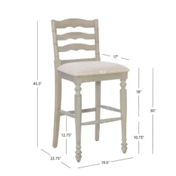 Kirkland's Home Melvin Distressed Wash Bar Stool- Bar Stools & Counter Height Stools