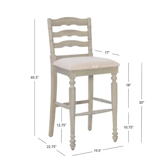 Kirkland's Home Melvin Distressed Wash Bar Stool- Bar Stools & Counter Height Stools
