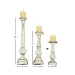 Kirkland's Home Mercury Glass Candle Holders, Set Of 3- Candle Holders