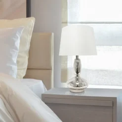 Kirkland's Home Mercury Glass Curvy Table Lamp- Table Lamps