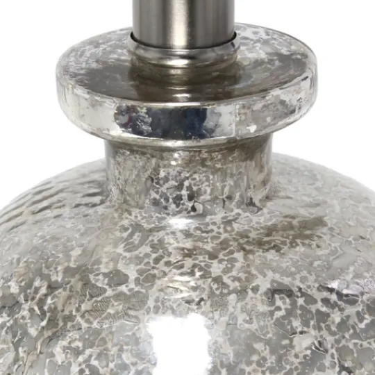 Kirkland's Home Mercury Hammered Glass Shade Table Lamp- Table Lamps