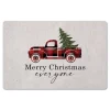 Kirkland's Home Merry Christmas Plaid Truck And Tree Floor Mat- Kitchen & Floor Mats