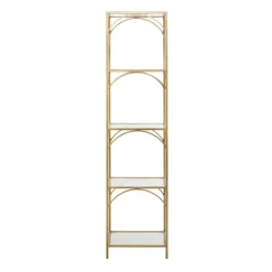 Kirkland's Home Metal And Clear Glass 4-Tier Shelf- Bookshelves