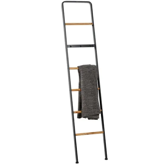Kirkland's Home Metal And Fir Wood Leaning Ladder With Hooks- Decorative Accents