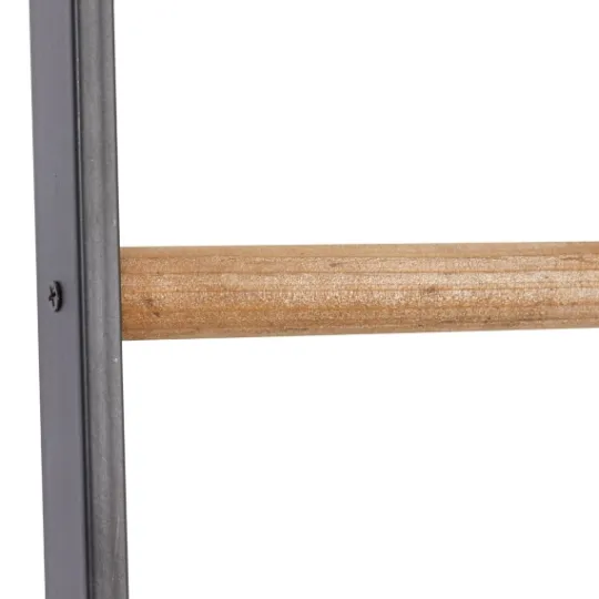 Kirkland's Home Metal And Fir Wood Leaning Ladder With Hooks- Decorative Accents