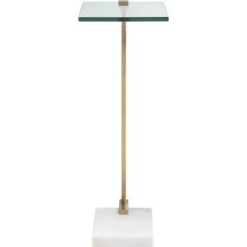 Kirkland's Home Metal And Glass Top Accent Table- Accent & End Tables