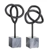 Kirkland's Home Metal And Marble Abstract Sculptures, Set Of 2- Statues & Figurines