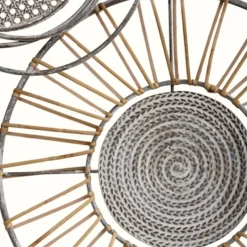 Kirkland's Home Metal And Rattan Cord Discs Wall Sculpture- Wall Plaques