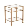 Kirkland's Home Metal And Tempered Glass Side Table- Accent & End Tables