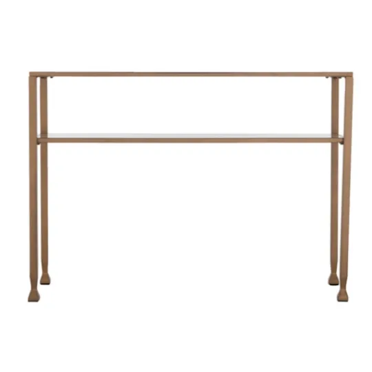 Kirkland's Home Metal And Tempered Glass Console Table- Console Tables