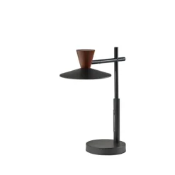 Kirkland's Home Metal And Walnut Wood Table Lamp- Table Lamps
