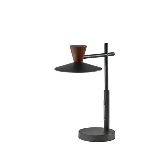 Kirkland's Home Metal And Walnut Wood Table Lamp- Table Lamps