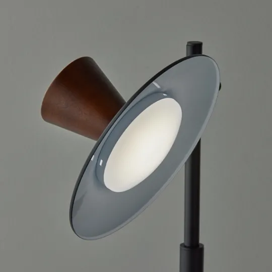 Kirkland's Home Metal And Walnut Wood Table Lamp- Table Lamps