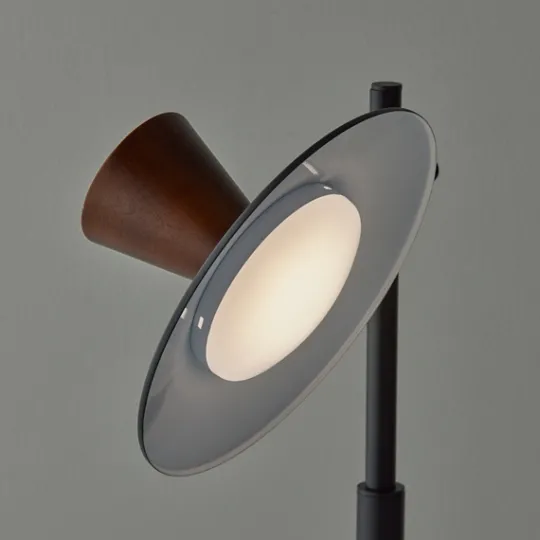 Kirkland's Home Metal And Walnut Wood Table Lamp- Table Lamps