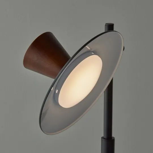 Kirkland's Home Metal And Walnut Wood Table Lamp- Table Lamps