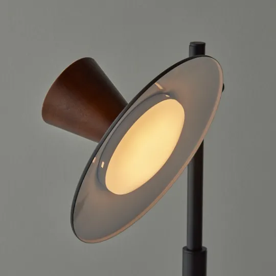 Kirkland's Home Metal And Walnut Wood Table Lamp- Table Lamps