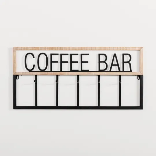 Kirkland's Home Metal And Wood Coffee Bar Wall Hooks- Hooks