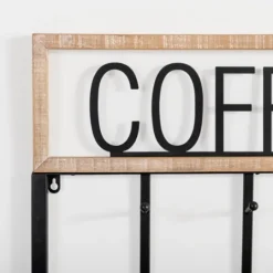 Kirkland's Home Metal And Wood Coffee Bar Wall Hooks- Hooks