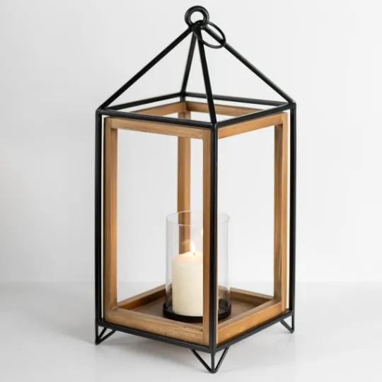 Kirkland's Home Metal And Wood House Frame Lantern, 21 In.- Lanterns
