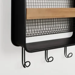 Kirkland's Home Metal And Wood Wall Magazine Rack- Wall Storage