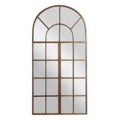 Kirkland's Home Metal Arch Frame Windowpane Wall Mirror- Decorative Mirrors