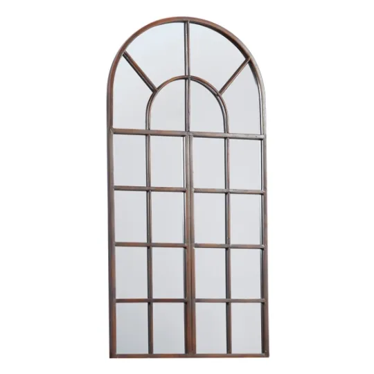 Kirkland's Home Metal Arch Frame Windowpane Wall Mirror- Decorative Mirrors