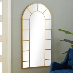 Kirkland's Home Metal Arch Pane Wall Mirror- Decorative Mirrors