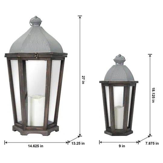 Kirkland's Home Metal Arch Top Led Lanterns, Set Of 2- Lanterns