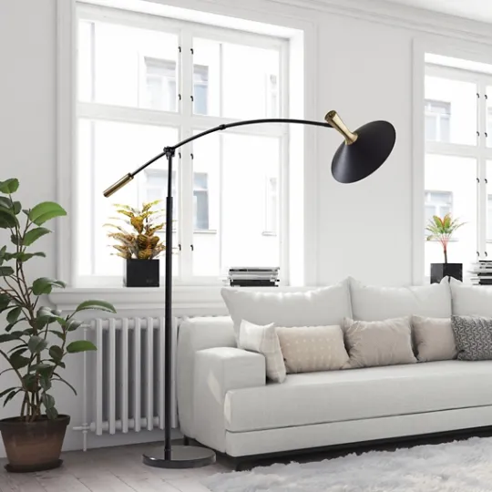 Kirkland's Home Metal Arched Modern Floor Lamp- Floor Lamps