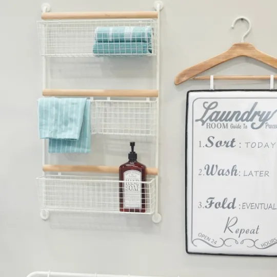 Kirkland's Home Metal 4-Basket Wall Shelf- Wall Storage