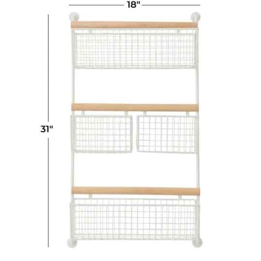 Kirkland's Home Metal 4-Basket Wall Shelf- Wall Storage