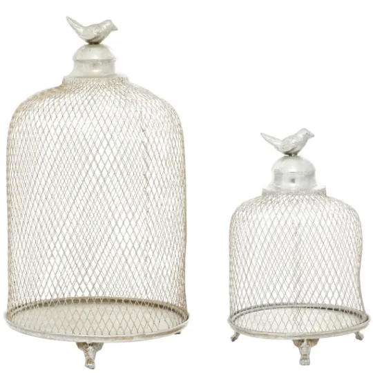 Kirkland's Home Metal Bird Cage Cloche Lanterns, Set Of 2- Lanterns