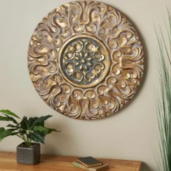 Kirkland's Home Metal Carved Floral Wall Sculpture- Wall Plaques