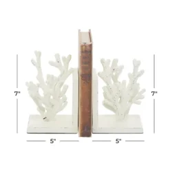 Kirkland's Home Metal Coral Bookends, Set Of 2- Decorative Accents